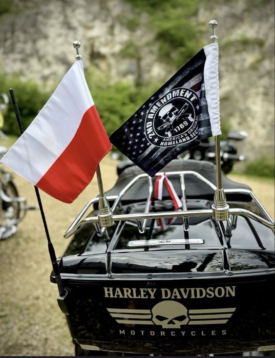 Maszt motocyklowy z flagą harley davidson honda goldwing
