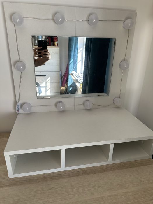 VidaXL Toucador c/luzes LED