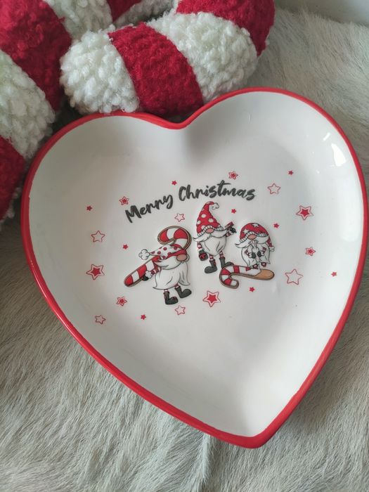 Тарілка Серце Новорічна /Різдвяна Миска