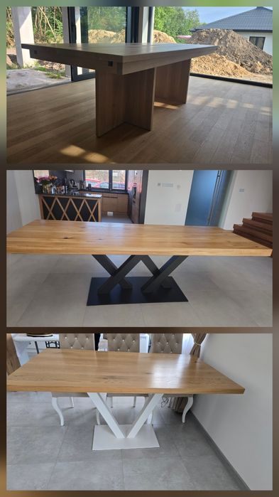 Stół Dębowy na Wymiar - prawdziwe drewno, solidne wykonanie