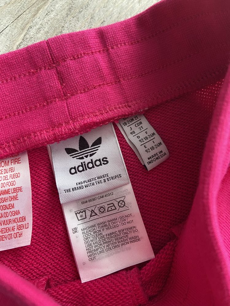 Spodnie dresowe Adidas dla dziewczynki róż 92 nowe