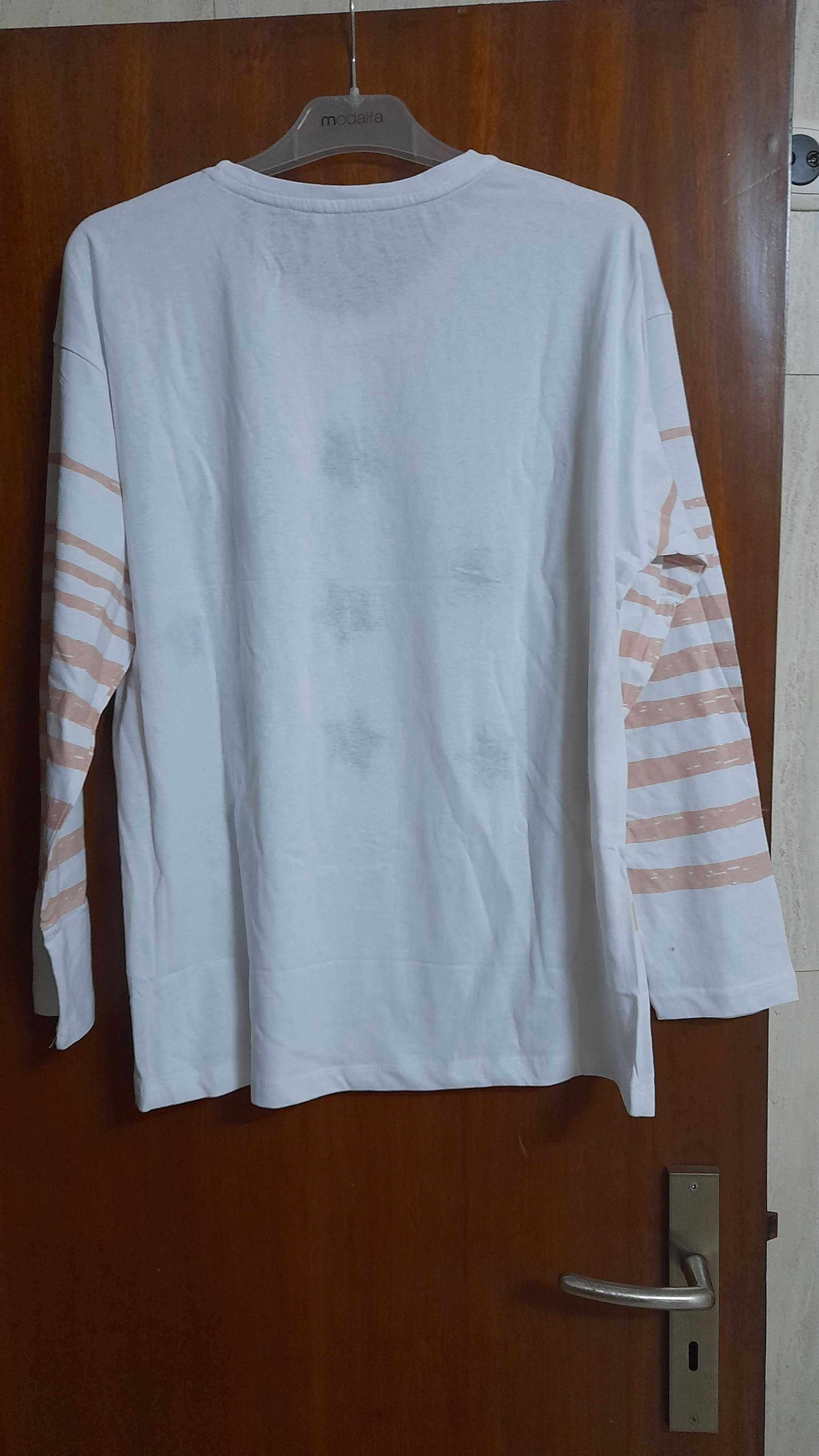 Blusa de algodão manga comprida