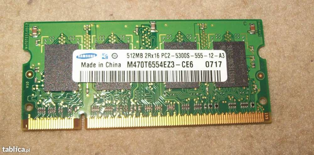 Pamięć do laptopa SO-DIMM 512MB RAM DDR2 PC5300