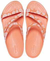 Crocs kadee graphic klapki 39-40 Papaya pomarańczowe Nowe