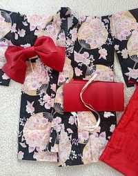Kwieciste kimono przywiezione prosto z Azji + dodatki i torba