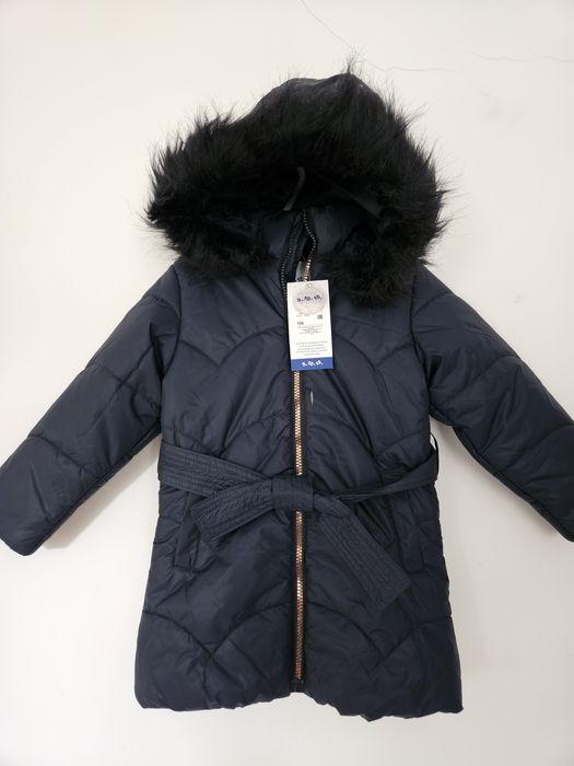 Kurtka plaszczyk 5.10.15 rozmiar 104 z ociepliną jedwabną zimowa jesie