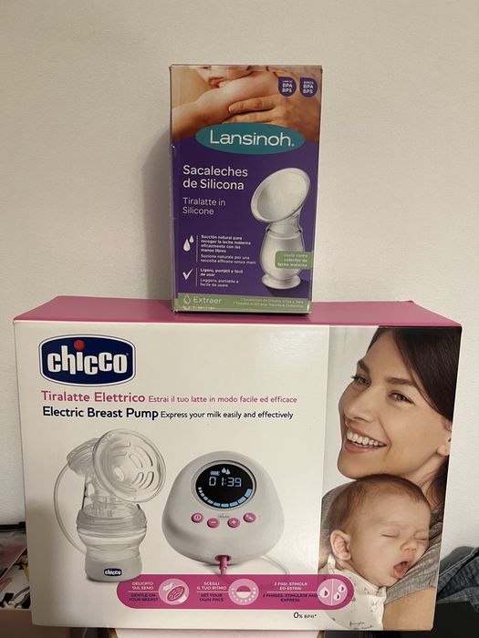 Bomba tira leite elétrica Chicco e coletor de leite materno