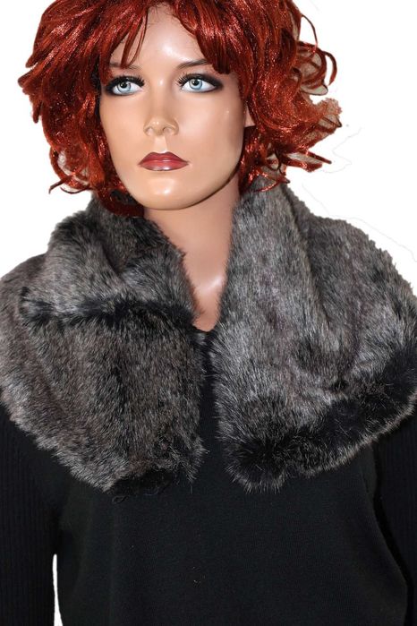 fo-52 elegancki futrzany kołnierz etola sztuczne futerko dopinka 16x80