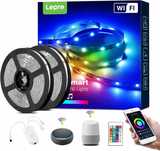 Lepro taśma LED Smart WiFi RGB 5m, Alexa/Google, muzyka, timer, 12V