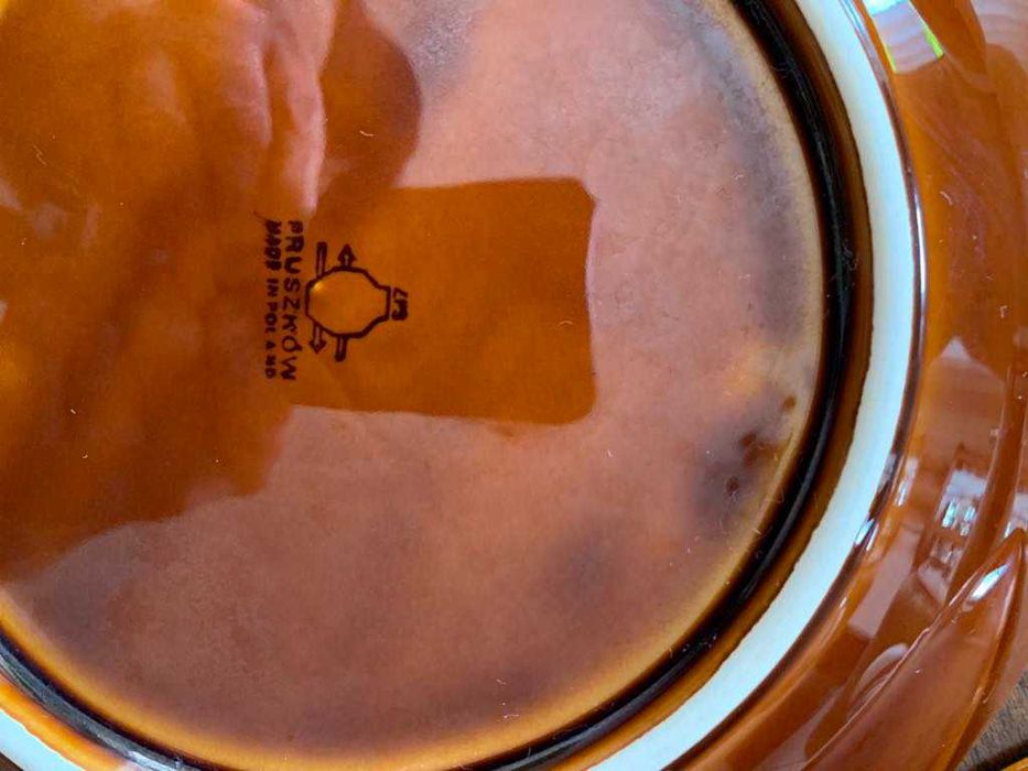 talerze głębokie obiadowe, porcelit PRUSZKÓW, vintage PRL - SUPER