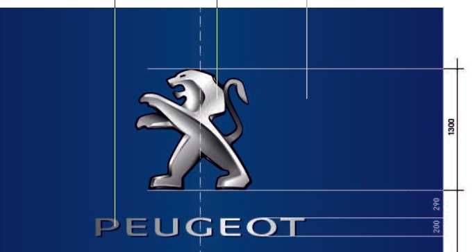 Oryginalne logo i napis PEUGEOT