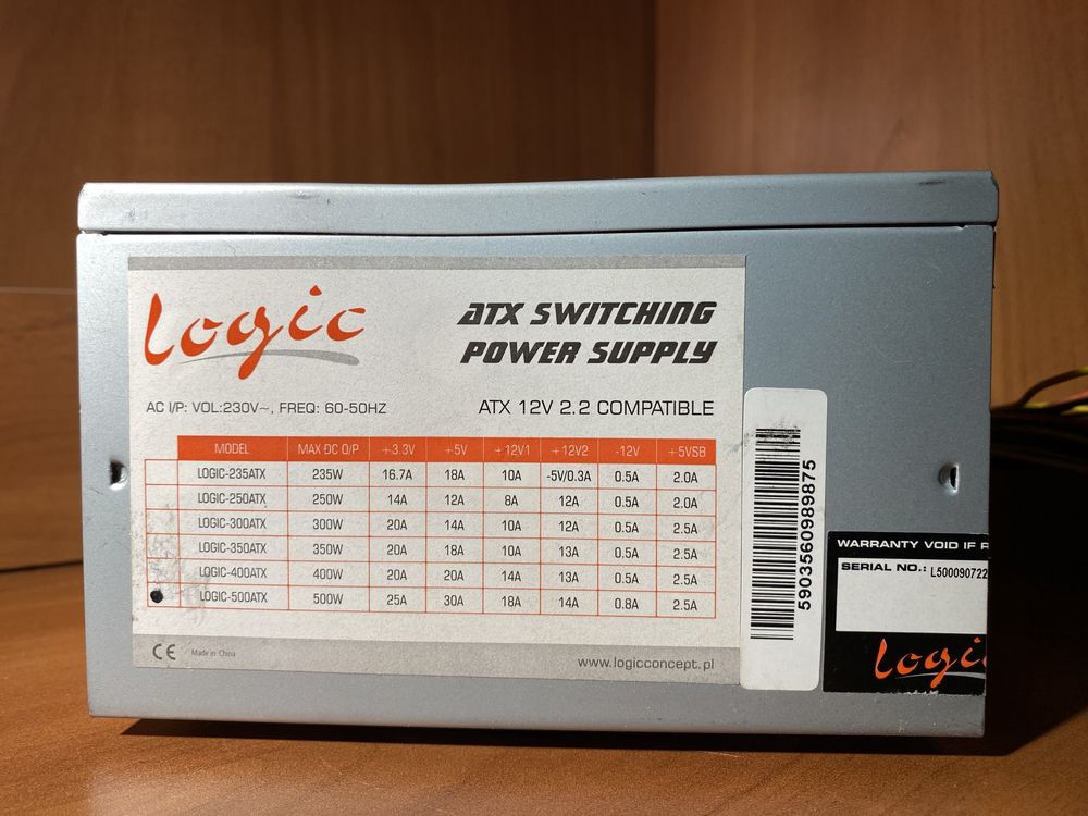 Zasilacz Logic 500-ATX