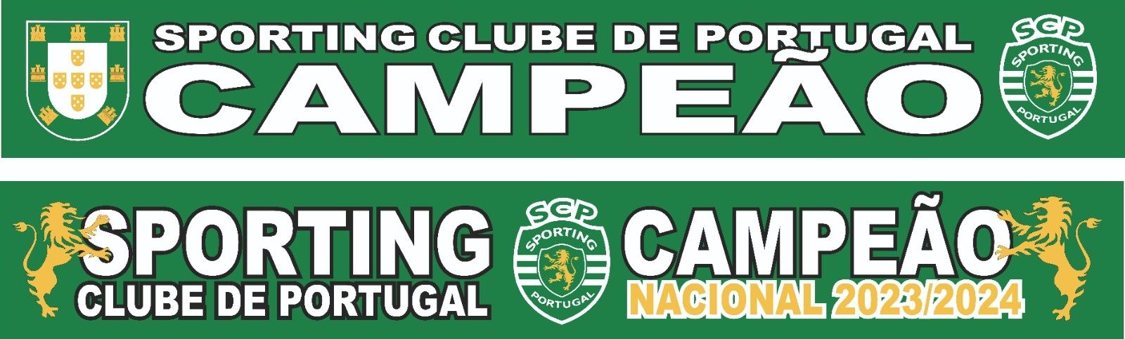 Cachecóis Sublimados Sporting Campeão 23/24