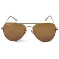 Солнцезащитные очки Ray Ban Aviator 3026 Gold-Brown 58мм стекло