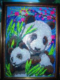 Алмазная мозаика ГОТОВАЯ картина Панда пейзаж на подарок
