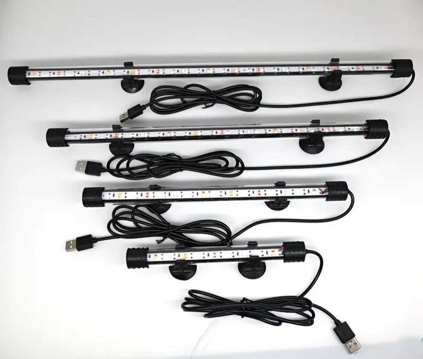Погружные LED светильники для аквариума, подключение через USB