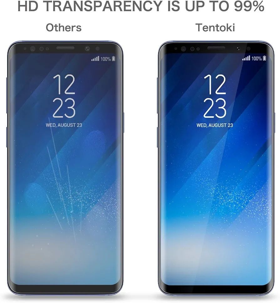 Szkło Samsung Galaxy S8, Tentoki 9H, cały ekran, zakrzywione krawędzie