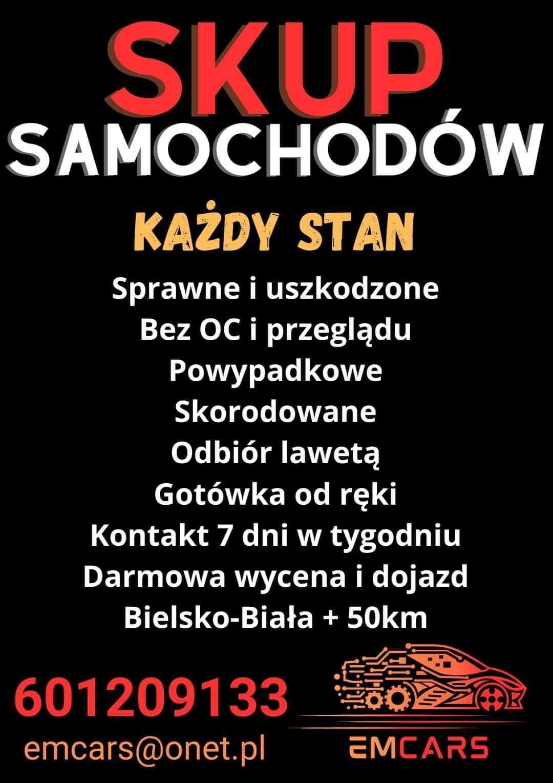 Skup aut samochody osobowe bez oc andrychow kety Oświęcim