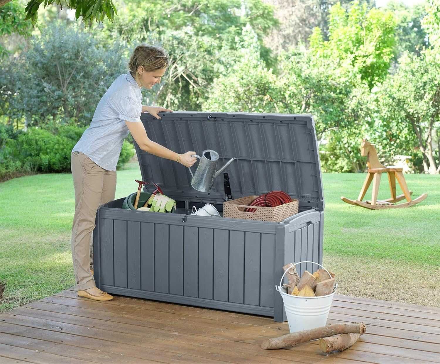 скриня ящик для зберігання садовий Keter 128 x 65 x 61 cm, 390 л