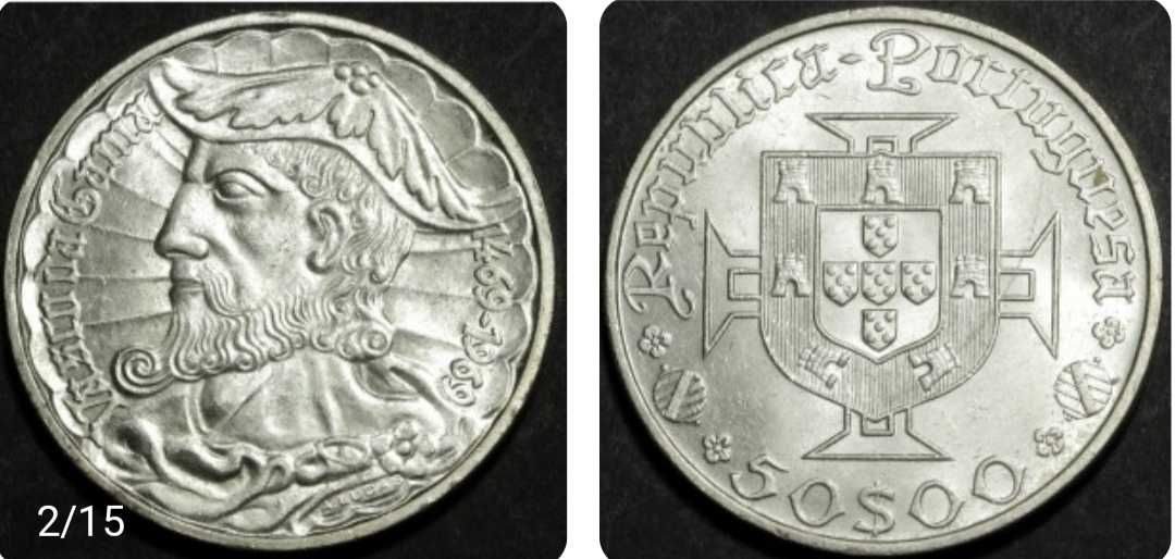 Moedas portuguesas de coleção 50$/100$ escudos