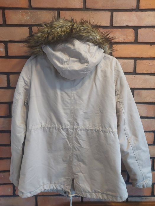Kurtka zimowa damska 42 L/XL C&A beżowa krótka parka