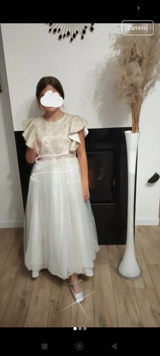 Sukienka tiulowa na okazje r 152/158 długa
