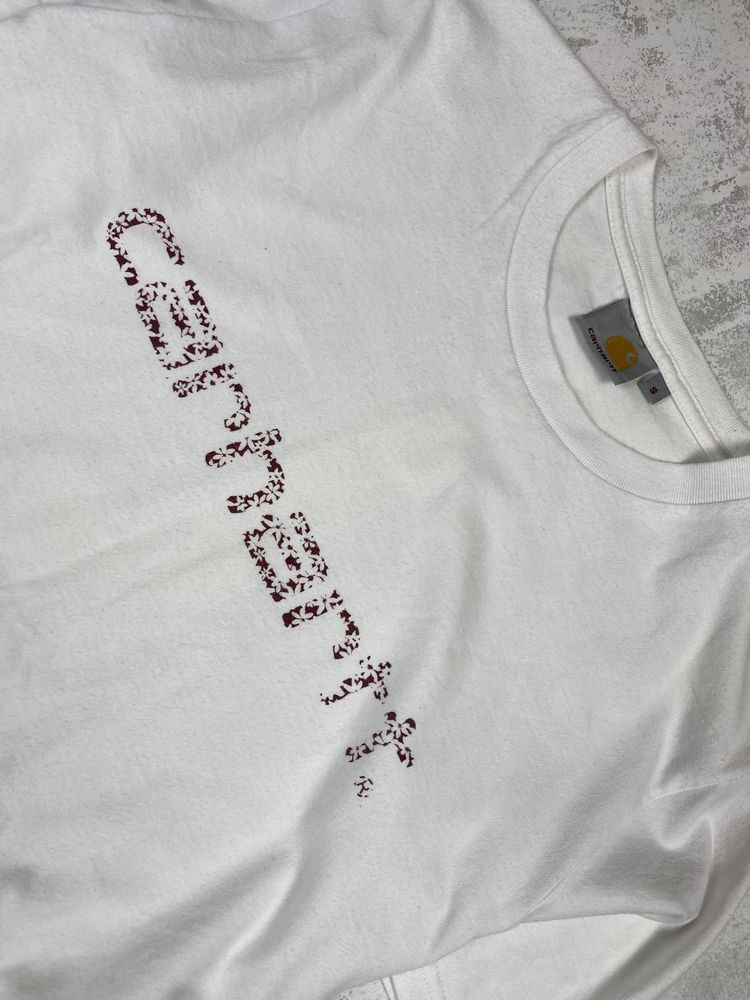 Біла футболка Carhartt з принтом логотипу