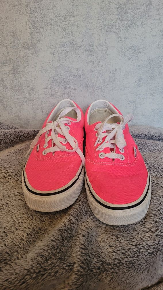 Vans era neon knockout pink white