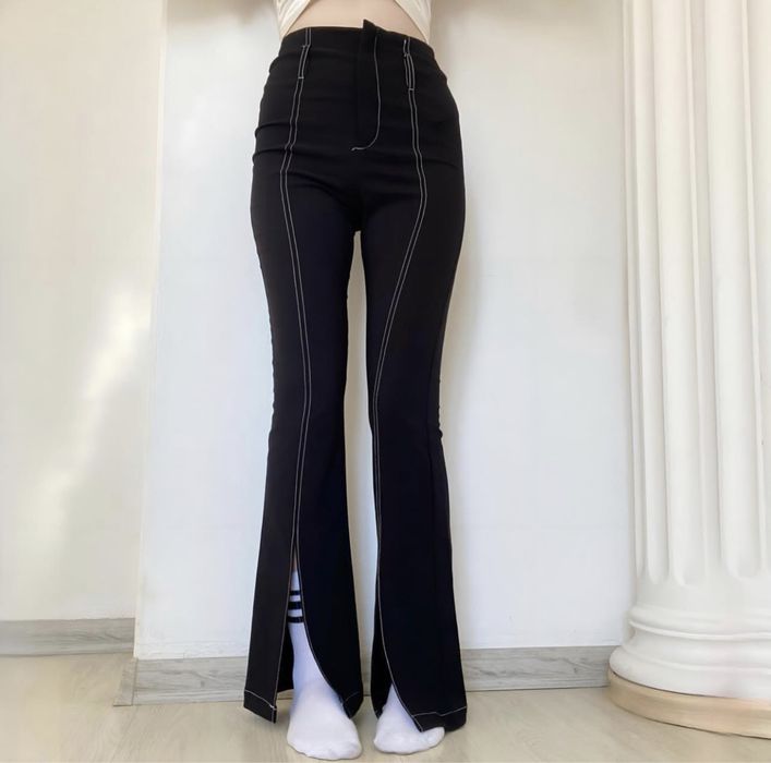 штани кльош чорного кольору, чорні штани