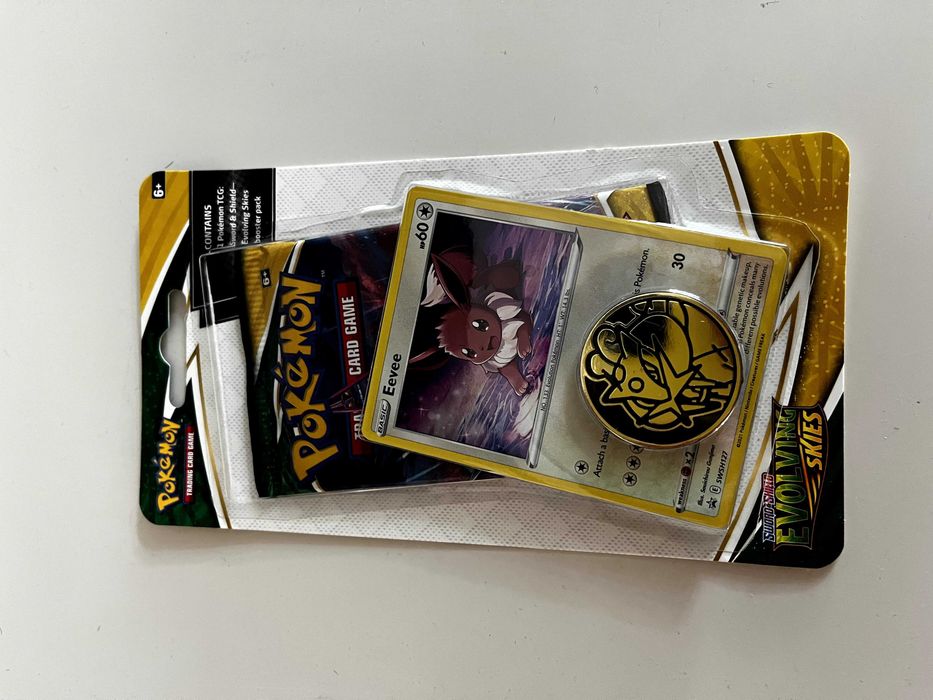 Pokemon Evolving Skies Checklane Blister Booster Pack Eevee Nowy-folia