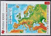 Puzzle Trefl 1000, Mapa fizyczna Europy