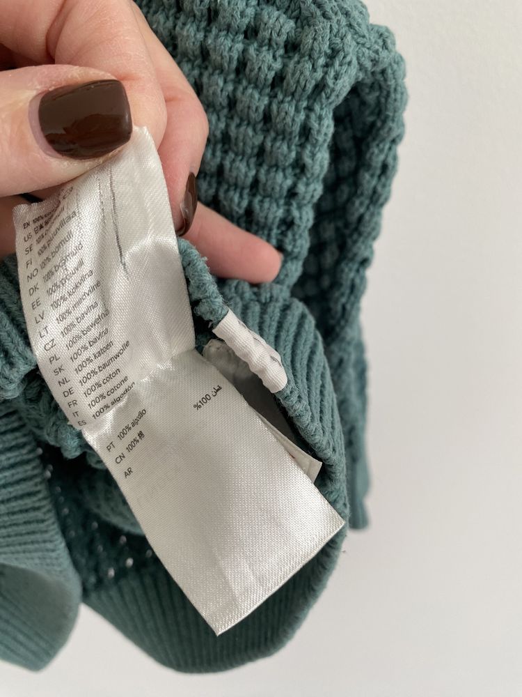 Sweter lindex 80/86 turkusowy bawełna