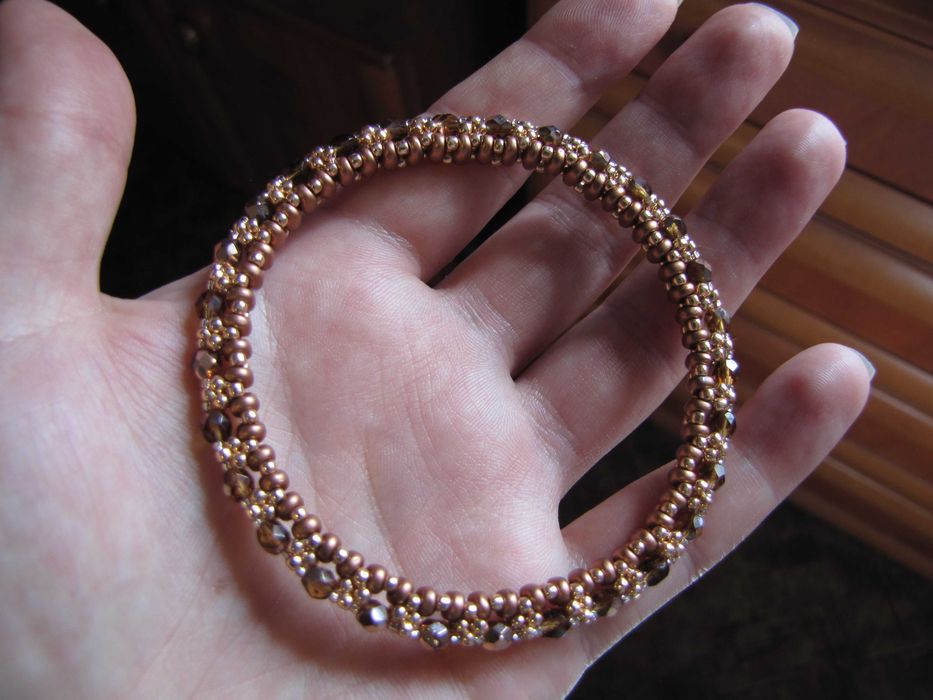 Bransoletka delikatna, wsuwana, rękodzieło