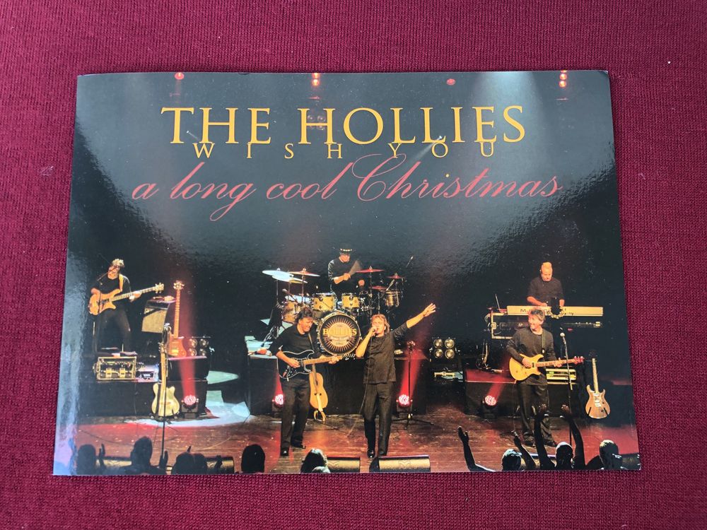 Kartka świąteczna z autografami zespołu The Hollies