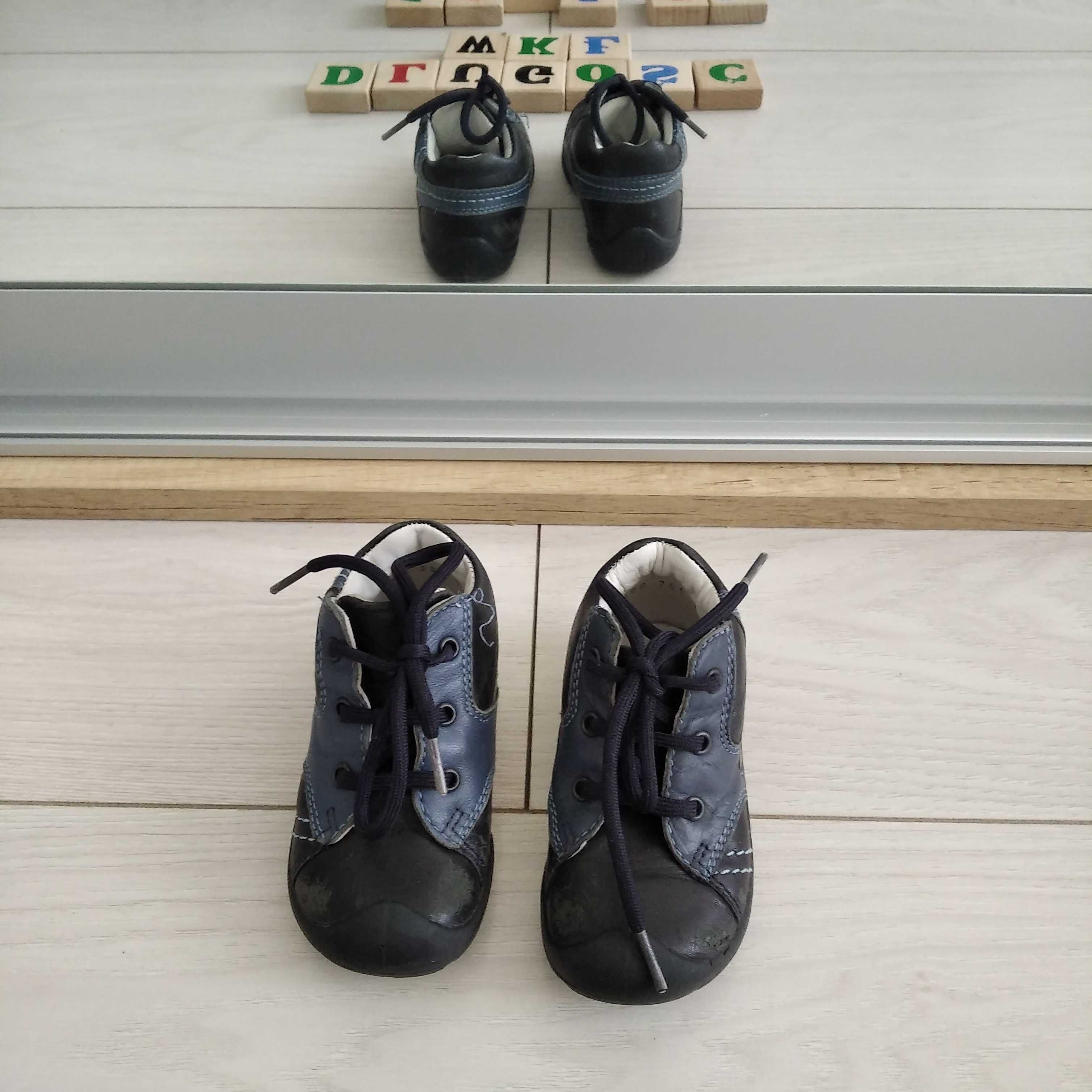 Buty jesienne dla chłopca sznurowane skórzane Elefanten r. 19 długość