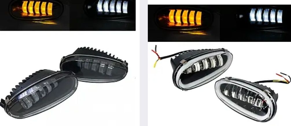 Противотуманные светодиодные фары LED для Daewoo Lanos (Sens) с ДХО