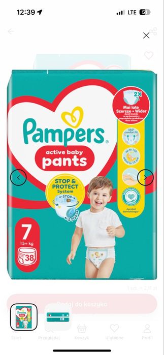 Pampers PANTS 7 38szt