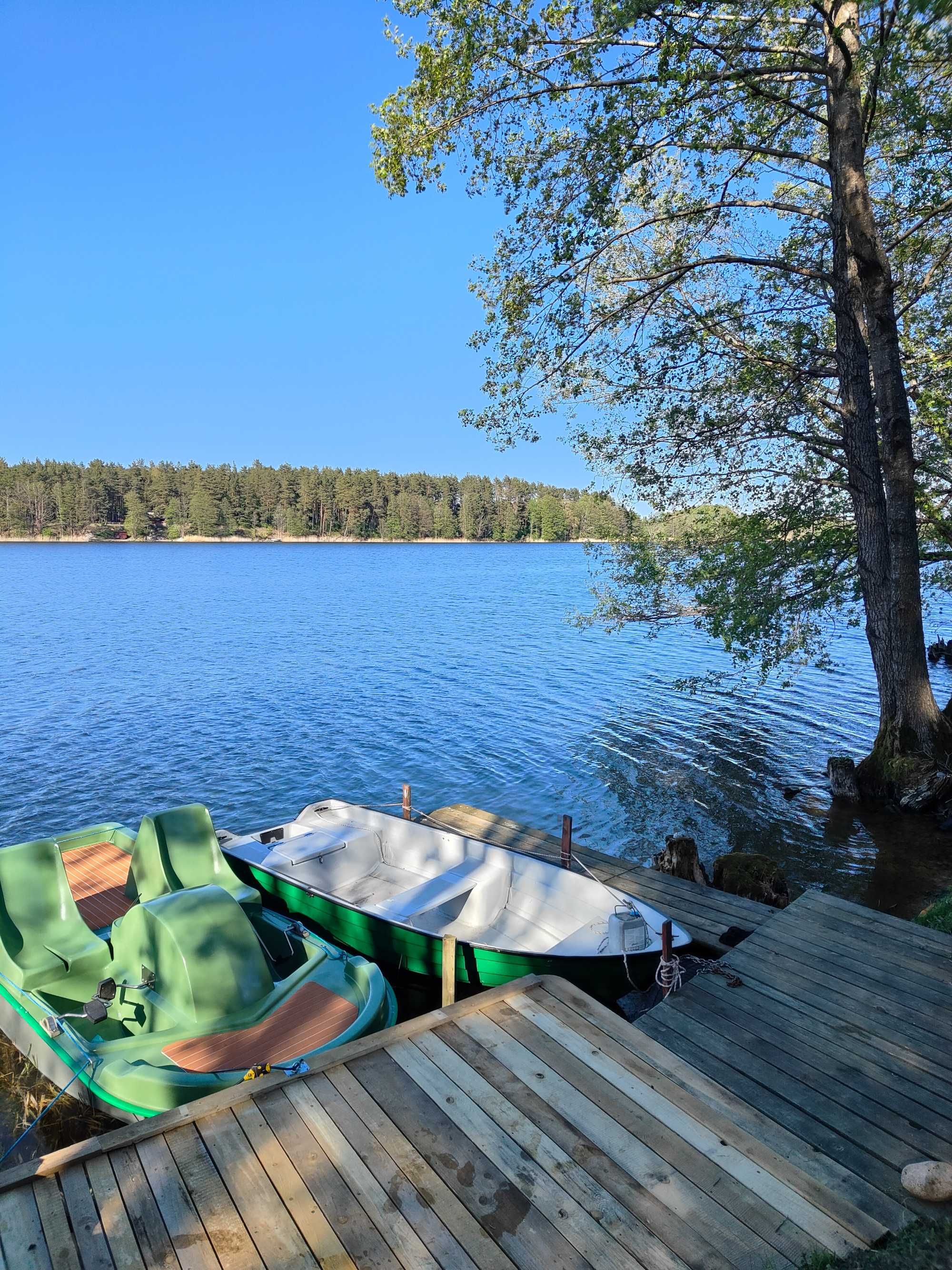 Mazury dom z balią i łódka jezioro Sunowo blisko Ełk- Bartosze