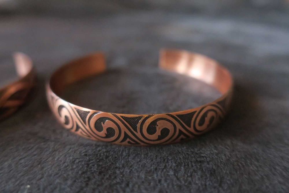 Miedziana bransoletka 100% miedź we wzory