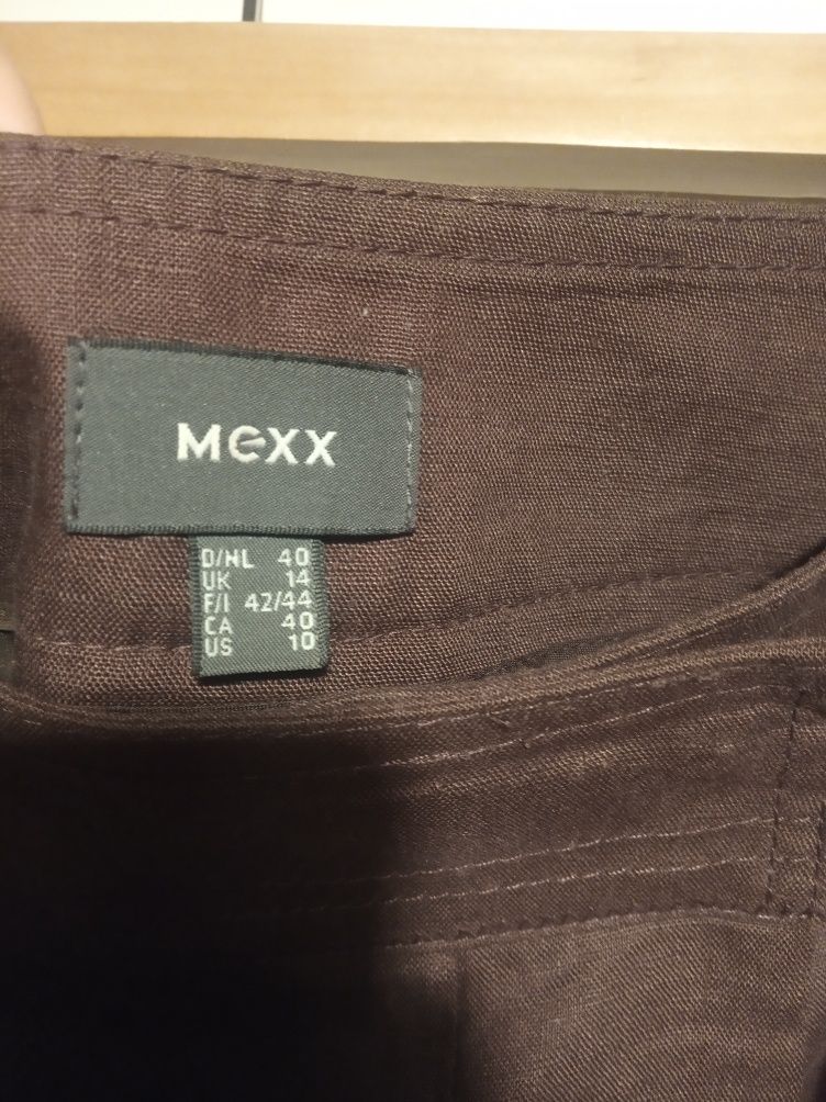 Mexx Lniana spódnica kopertowa wiązana rzemykiem