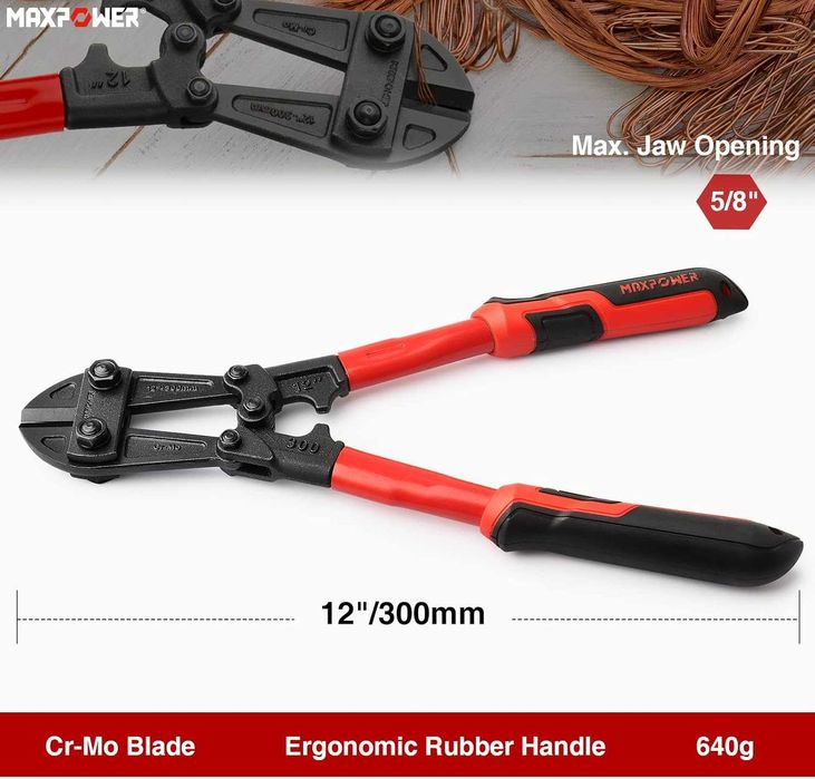 Przecinak do cięcia prętów drutów  NOŻYCE DUŻE 300MM MAXPOWER 12''