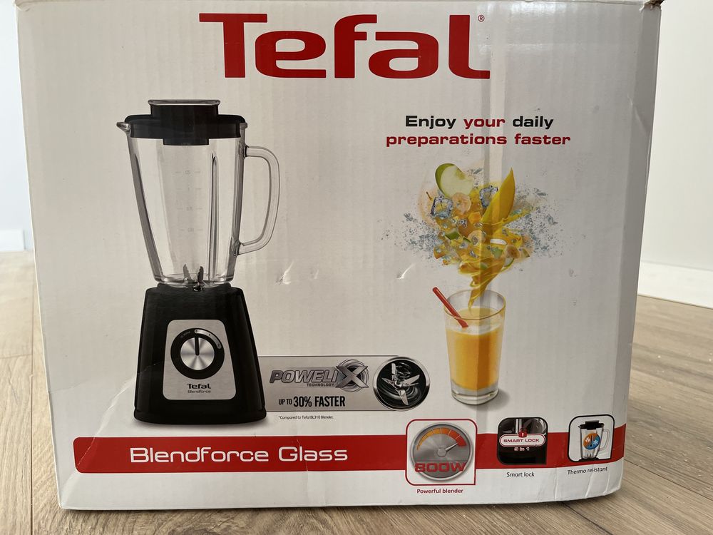 Blender kielichowy TEFAL BLENDFORCE w stanie bardzo dobrym KOMPLET