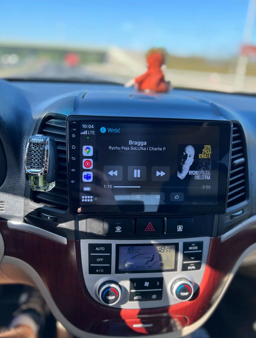 Rádio Android 13 com GPS Hyundai santa fé 2 (Novo)
