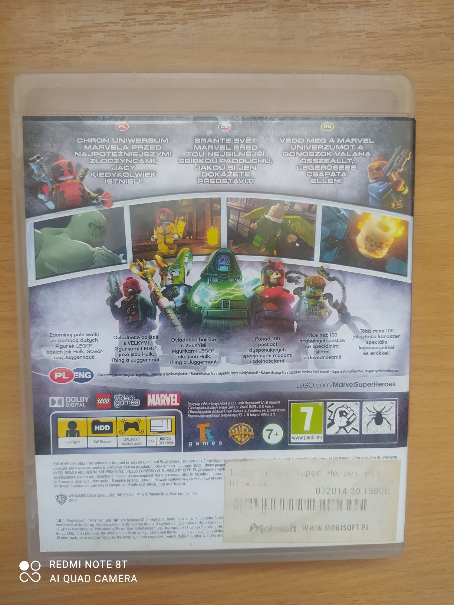 Lego Marvel super heroes PS3, stan bdb, możliwa wysyłka