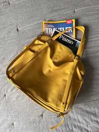 Żółta torba shopper ZARA, pojemna i wyrazista, st.bdb