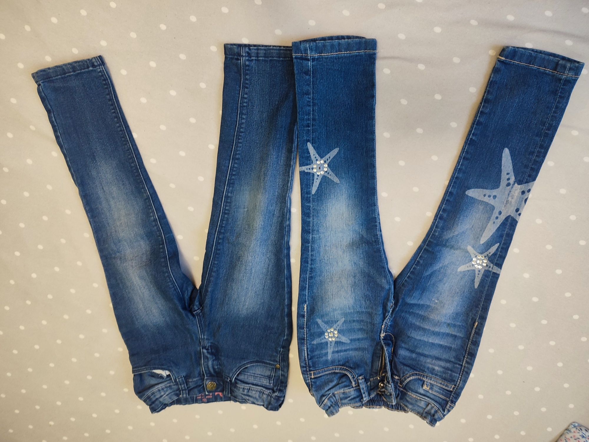 Spodnie jeansowe 2 sztuki rozmiar 104