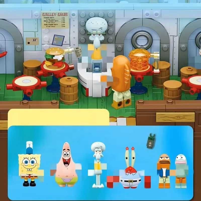 Klocki SPONGEBOB restauracja POD TŁUSTYM KRABEM 2700 klocków JAK LEGO