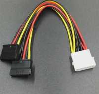 Новый кабель питания Molex на SATA переходник Живлення Молекс на 2сата