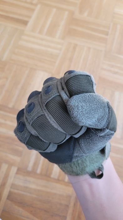 Rękawice taktyczne umocnione gumą