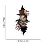 Naklejka 3D laleczka Chucky horror, design, ozdoba 18.25x9.13, motor